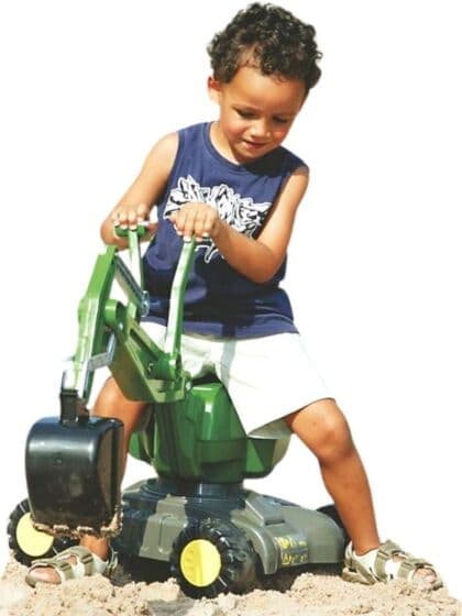 Rolly Toys rollyDigger: John Deere gravemaskin som man kan sitte på - roterer 360°