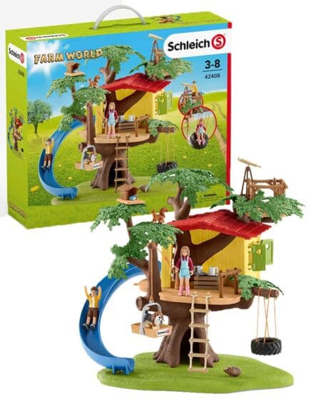 Schleich Farm World Eventyrlig trehytte 42408 - lekesett med figurer, dyr og tilbehør