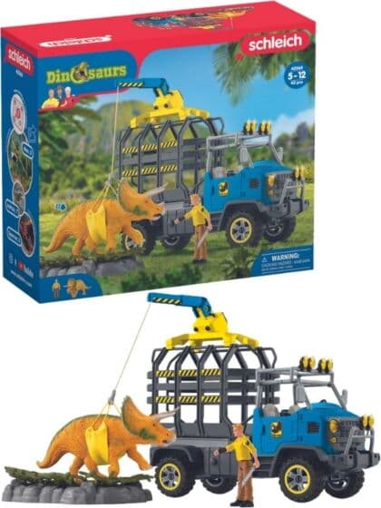 Schleich Dinosaur Transportsoppdrag 42565 - med dinosaur-figur og fungerende kran