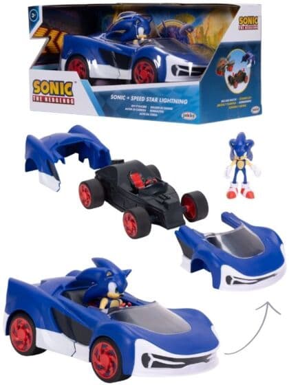 Sonic Rev Up Racer – Sonic figur med Speed Star Lightning bil
