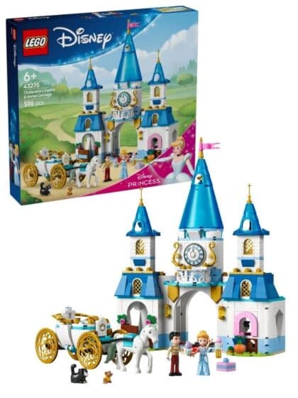LEGO Disney Princess 43275 Askepotts slott og hestetrukne vogn