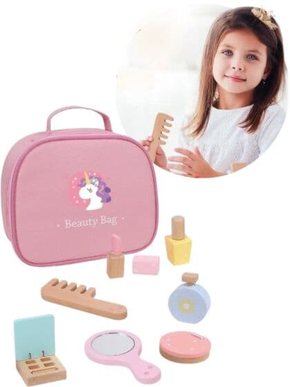 EduFun Sminkesett i tre med sminkeveske og speil