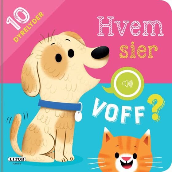 Pekebok - Hvem sier voff? - bok med 10 dyrelyder