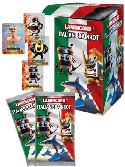 Brainrot Lamincards Displayboks – 120 kort å samle og spille med