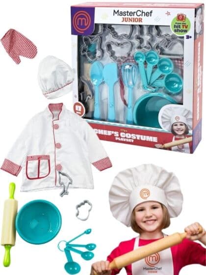 MasterChef Junior Kokkekostyme – 17 delers rolleleksett med kokkejakke og bakeutstyr