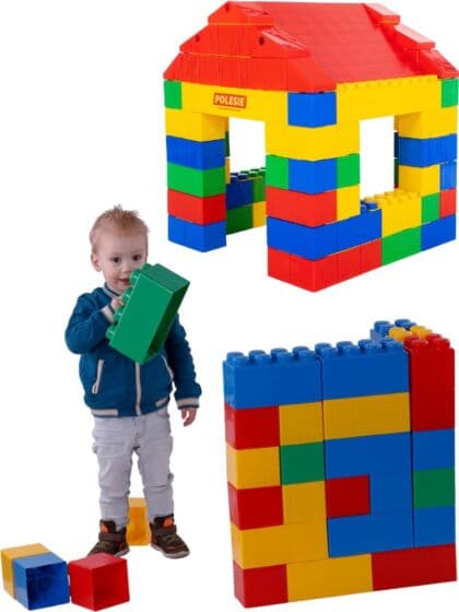 Wader XXL byggeklosser - bygg ett hus med 134 ekstra store klosser