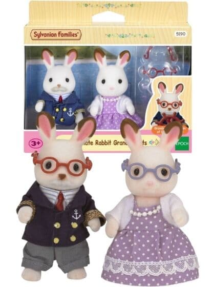 Sylvanian Families Chocolate besteforeldre figursett - 2 kaninfigurer