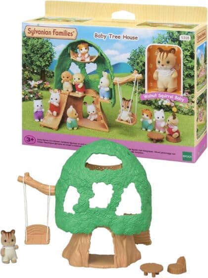 Sylvanian Families Baby Trehus med en ekorn-figur