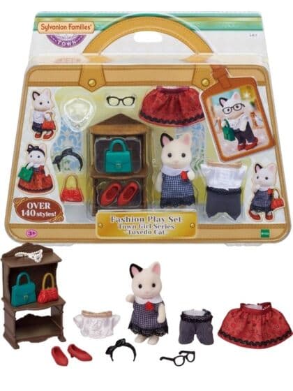 Sylvanian Families Town Series - Smoking katt motesett - 11 deler