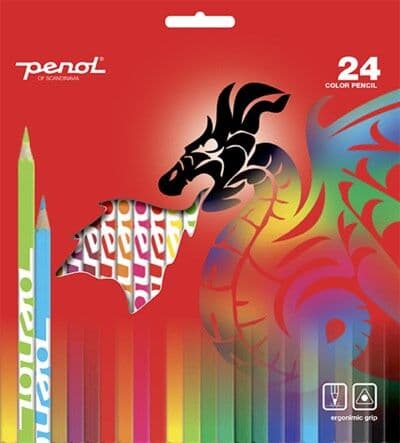 Penol tynne fargeblyanter - 24 stk