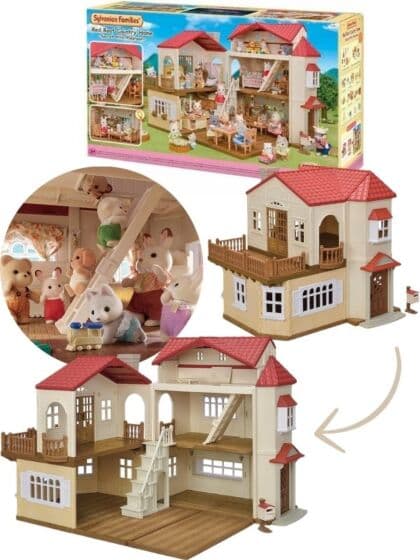 Sylvanian Families landsted dukkehus til figurer - Hemmelig lekerom på loftet
