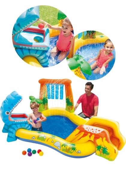 Intex Dinosaur aktivitetssenter - basseng med spill og vannspruter - 272 liter