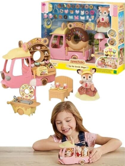 Sylvanian Families Dip Dip Donut-vognen med hjortefigur