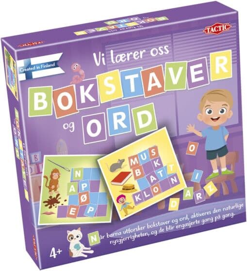 Vi lærer oss bokstaver og ord - lærespill som utforsker staving