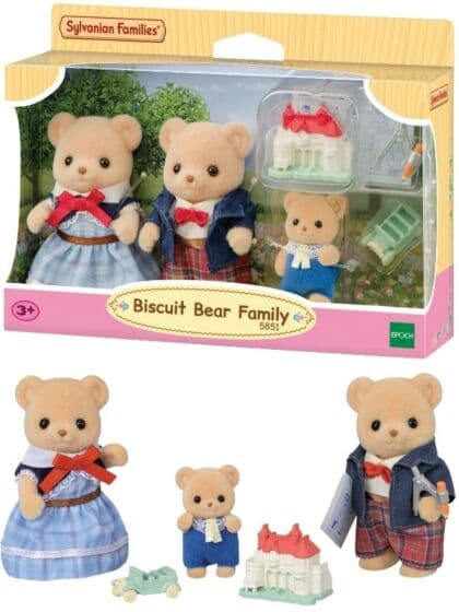 Sylvanian Families Kjeksbjørnfamilie med 3 figurer og tilbehør