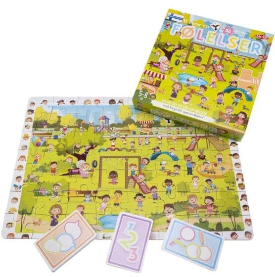 Tactic Vi lærer følelser - puslespill og spill for barn - norsk språk