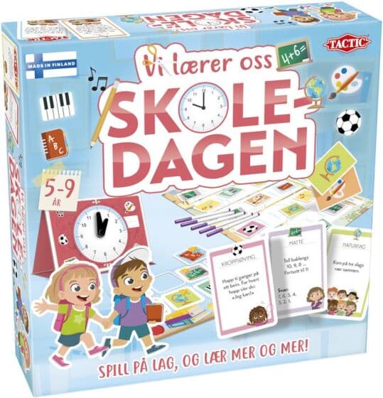 Vi lærer oss skoledagen - lærespill fra 5-9 år