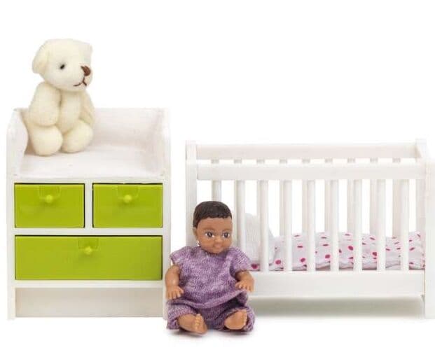 Lundby sprinkelseng og stellebord