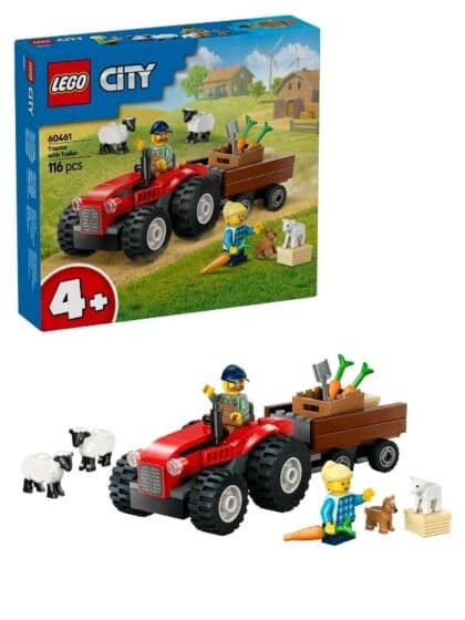 LEGO City 60461 Sett med rød traktor, henger og sau