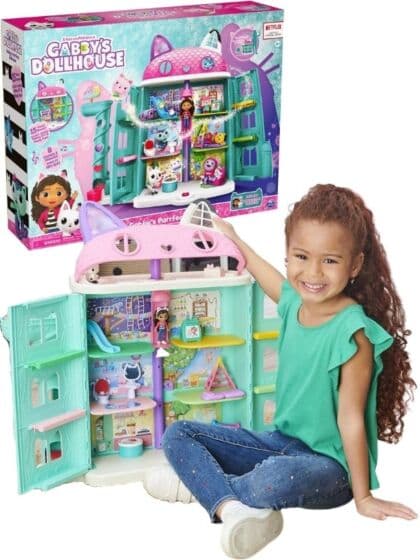 Gabby’s Dukkehus 60 cm – Purrfect Dollhouse med lyd, figurer og møbler