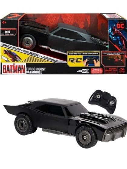 Batman Movie RC Turbo Boost Batmobile fjernstyrt bil - 2,4 GHz - 32 cm lang