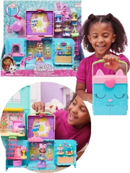 Gabbys Dukkehus garderobe lekerom med Gabby-dukke og tilbehør
