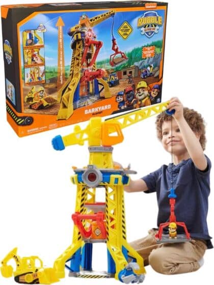 Rubble & Crew lekesett med kran og kinetic sand - lyd og lys 60 cm