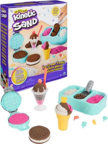 Kinetic Sand sett med magisk sand - iskrem