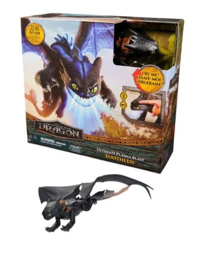 Dragetreneren Tannlaus - Plasma Blast Nightfury drage med lyd og lys - 38 cm