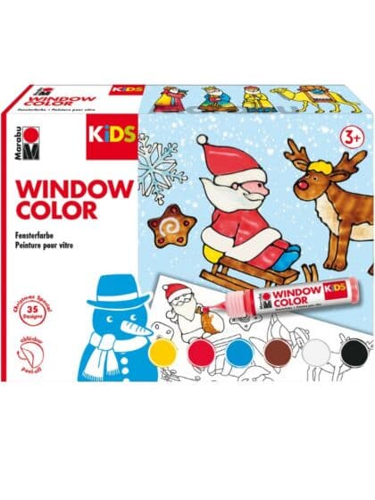 Marabu KiDS vindusmaling sett med 6 tuber - Juletema