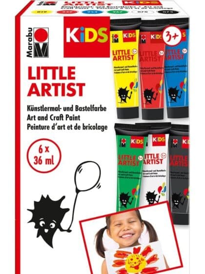 Marabu KiDS Little Artist maling i tuber 36 ml - sett med 6 farger