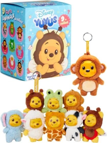 Disney YuYus Ole Brumm 12 cm – samlerbar plysj nøkkelring i blindboks