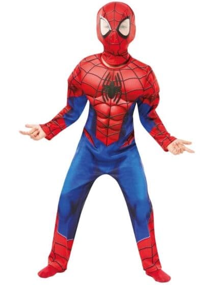 Spider-Man Deluxe kostyme - 3-4 år - 104 cm - heldrakt med maske