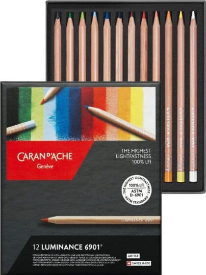 Caran d'Ache Luminance 6901 - 12 fargeblyanter