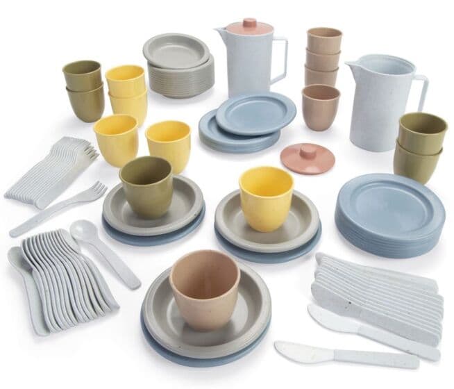 Dantoy TINY BIO lekeservise - frokostsett laget i svanemerket bioplast - 94 deler