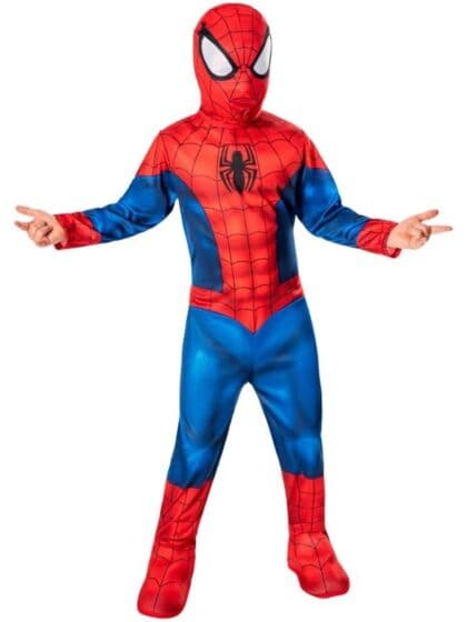 SpiderMan kostyme - 8-10 år - heldrakt med maske