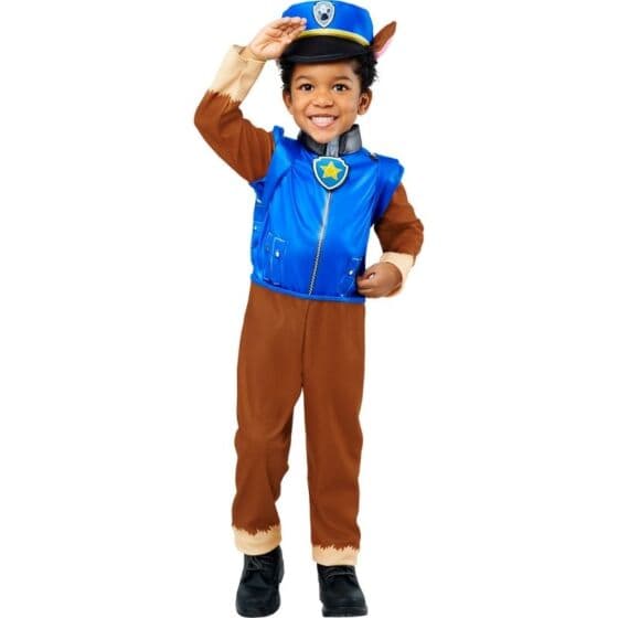 Paw Patrol Chase kostyme med hatt og ryggsekk – 3–4 år / 104 cm