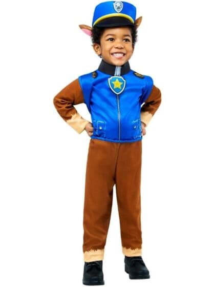 Paw Patrol Chase kostyme med hatt og ryggsekk – 2–3 år / 98 cm