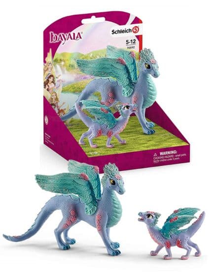 Schleich Bayala Blomsterdragemamma og baby 70592 - figursett med 2 drager