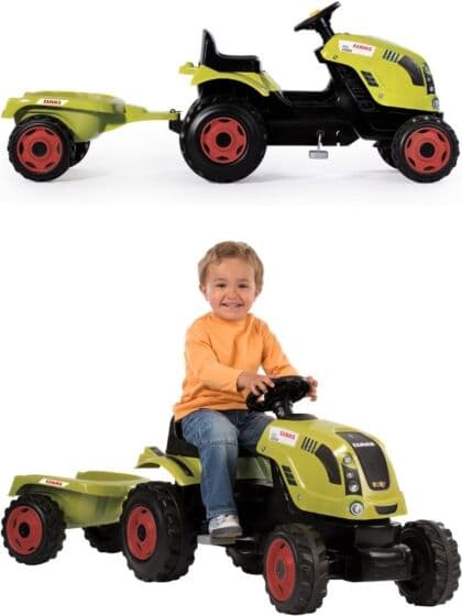Smoby Claas Farmer XL tråtraktor med tilhenger - fra 3 år