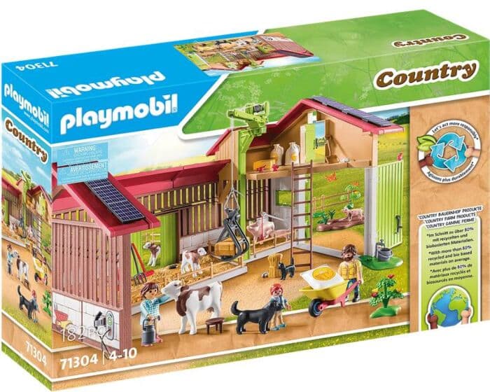 Playmobil Country Stor gård med gårdsdyr 71304 - 182 deler
