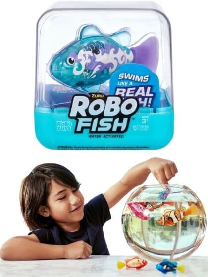 Zuru Robo Fish Series 3 interaktiv fisk som aktiveres i vann