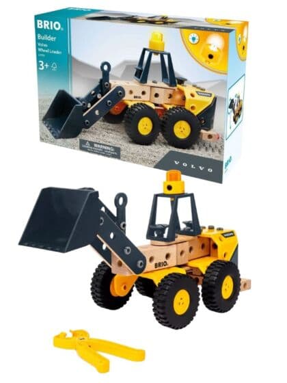 BRIO Builder Volvo Hjullaster - med realistiske funksjoner og lys 34598