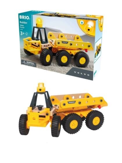 BRIO Builder Volvo Lastebil - med realistiske funksjoner og lys 34599