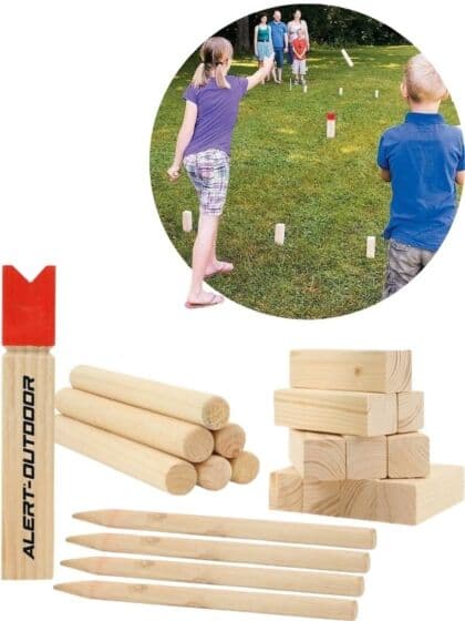 Alert klassisk kubb-spill i tre