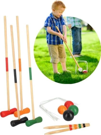 Alert Krokket hagespill i tre - 75 cm