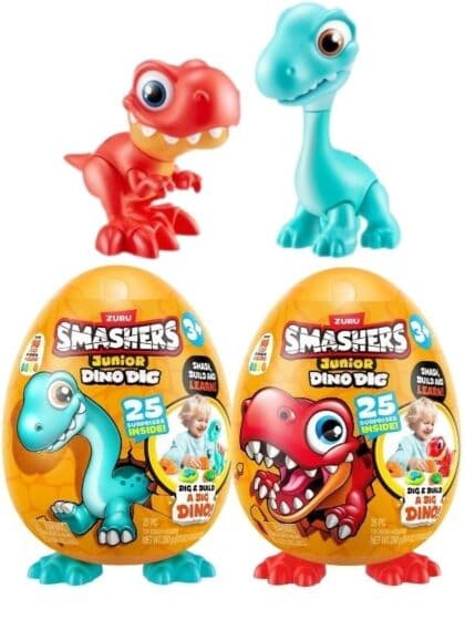ZURU Smashers Junior Dino Dig S1 – Bygg din egen dinosaur fra overraskelsesegget