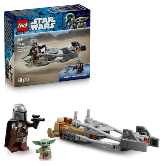 LEGO Star Wars 75436 Mandalorianeren og Grogus speedersykkel