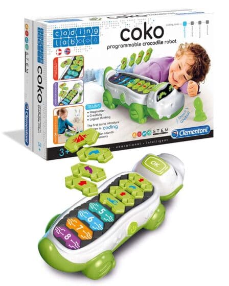 Clementoni Coding Lab programmerbar krokodille - robot - norsk versjon