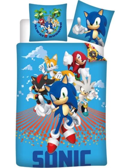 Sonic the Hedgehog Sengesett i bomull - 140x200 cm
